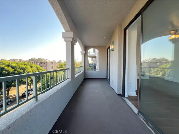 a view of balcony with city view