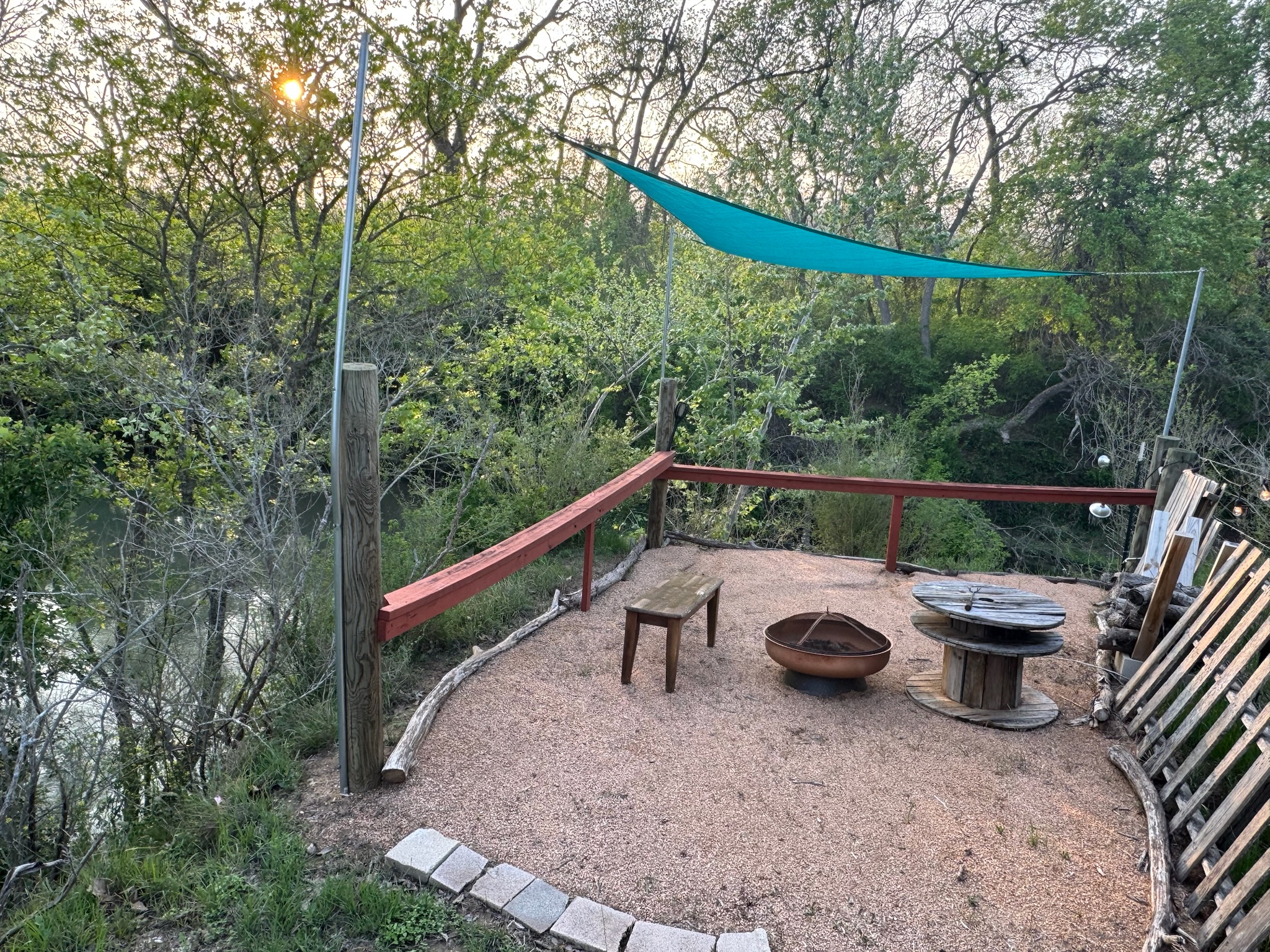 1512 River Grove Road, Unit A Kingsbury, TX 78638 - Photo 15 of 35 View of playground featuring an outdoor fire pit