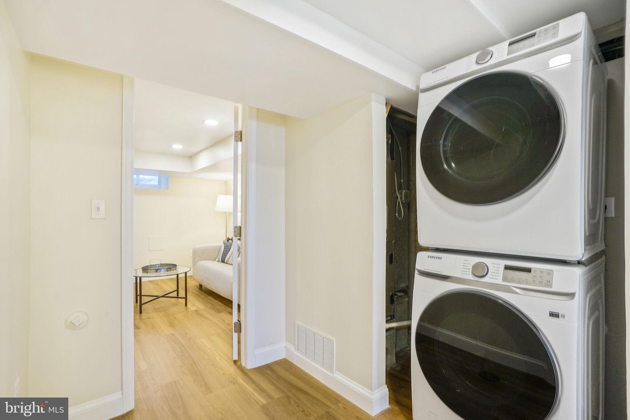 53 Franklin Street Northeast Washington, DC 20002 - Photo 26 of 33 a view of a hallway with washer and dryer