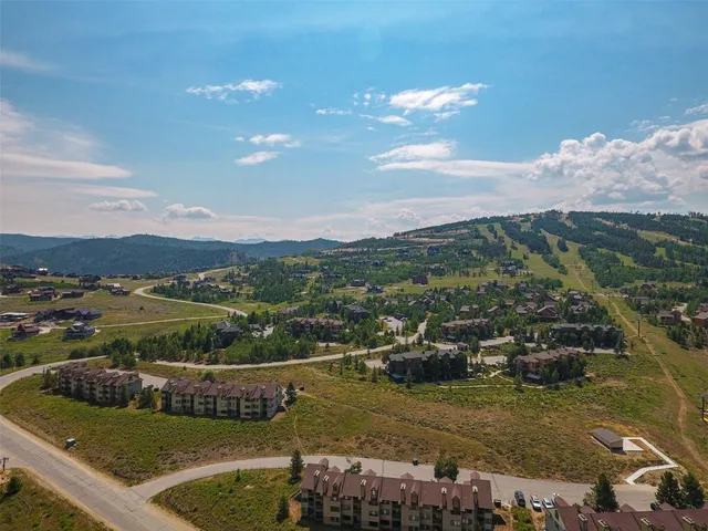 a view of a lake with a mountain in the background