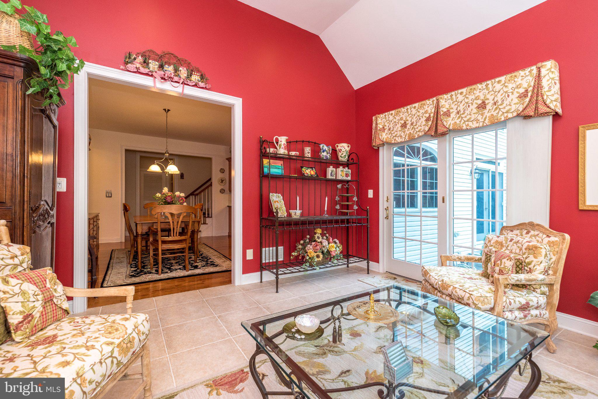 172 Mountain Road Ringoes, NJ 08551 - Photo 18 of 60 Charming red-walled living space.
