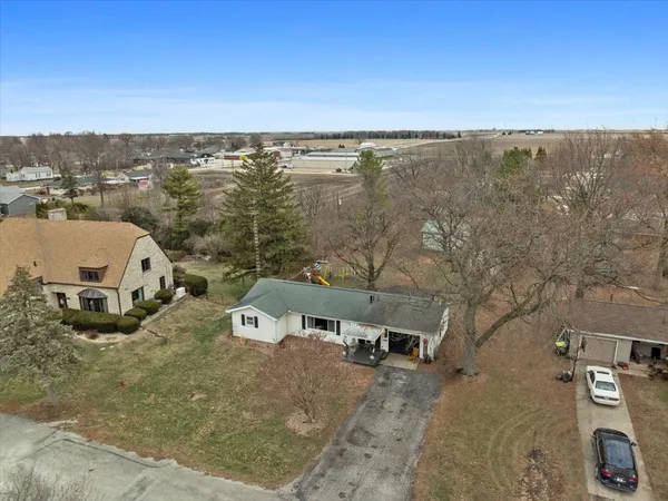 an aerial view of multiple house