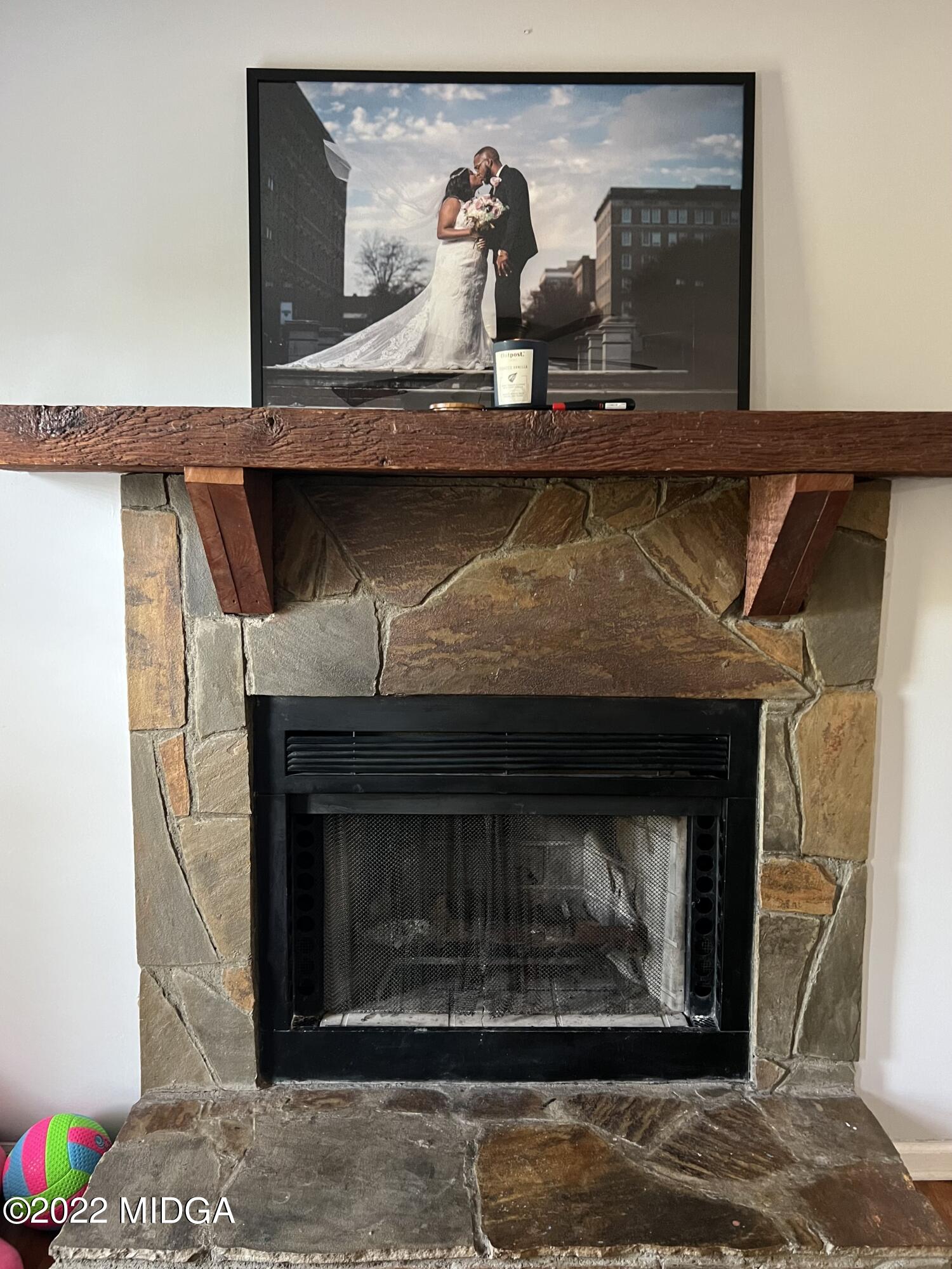 3821 Bobby Court Macon, GA 31216 - Photo 3 of 15 a fireplace with two glass windows