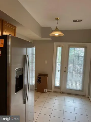 a view of a livingroom with a chandelier