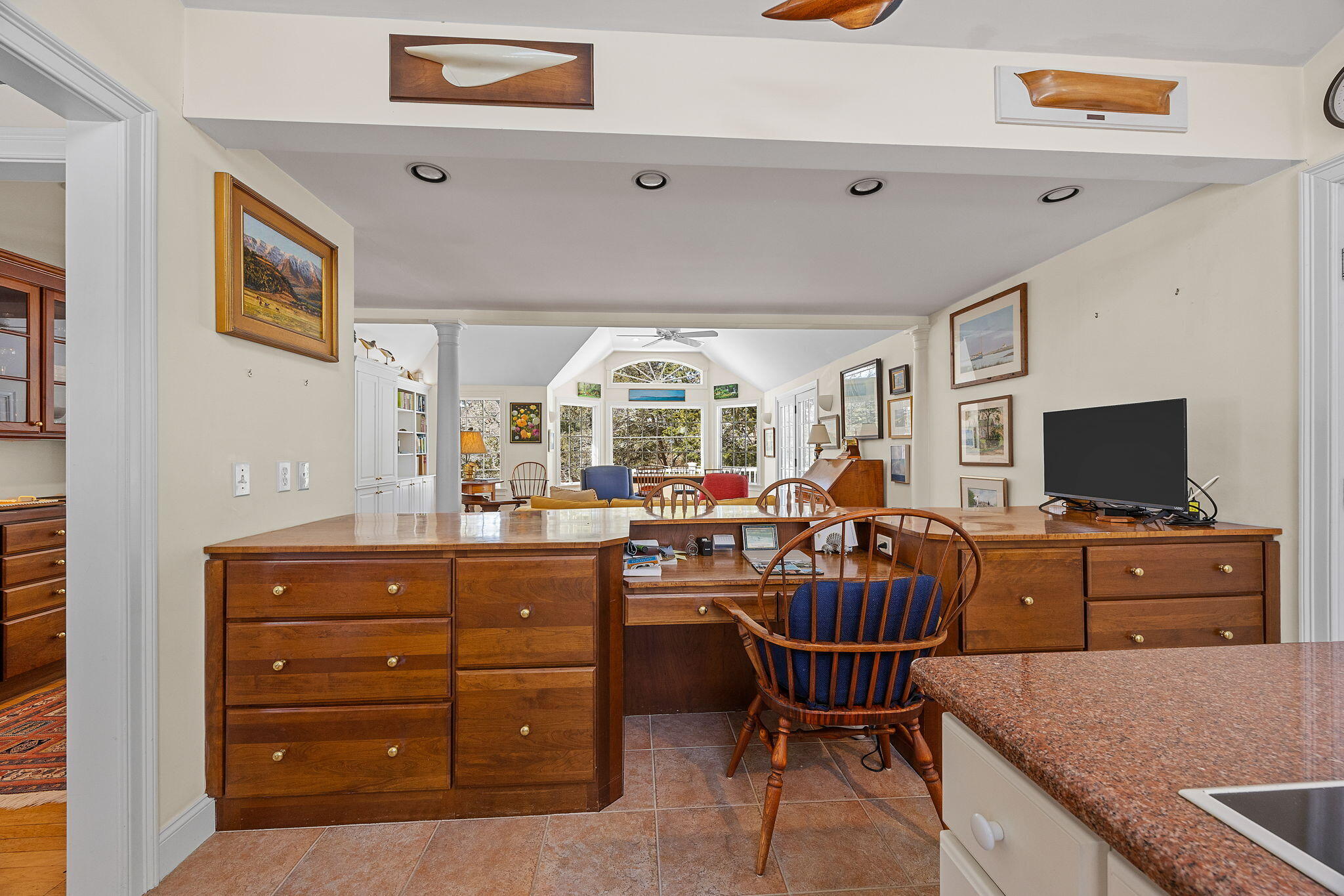 16 Old Salt Works Road Chatham, MA 02633 - Photo 32 of 69 a living room with furniture and a flat screen tv