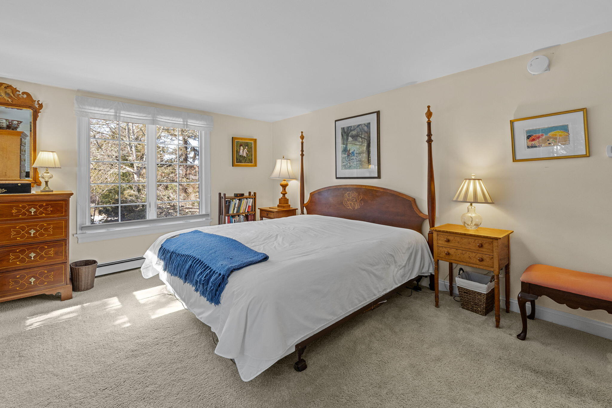 16 Old Salt Works Road Chatham, MA 02633 - Photo 36 of 69 a bedroom with a bed and a dresser next to a window