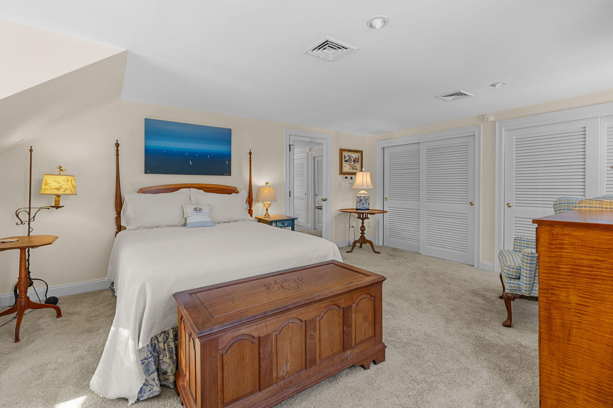 16 Old Salt Works Road Chatham, MA 02633 - Photo 42 of 69 a bedroom with a bed and a table in it