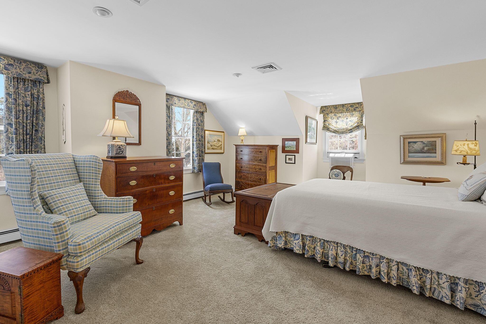 16 Old Salt Works Road Chatham, MA 02633 - Photo 44 of 69 a spacious bedroom with a bed a couch and dresser