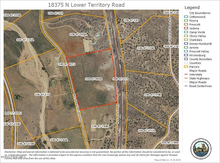 18375 North Lower Territory Road Prescott, AZ 86305 - Photo 15 of 15 County Map Overlay