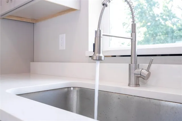 a close view of sink