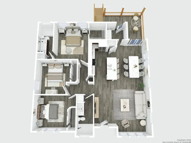 a picture of a bathroom with a mirror