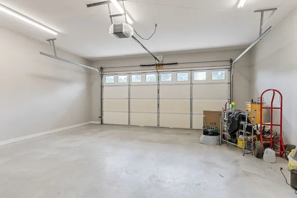 a view of a garage room