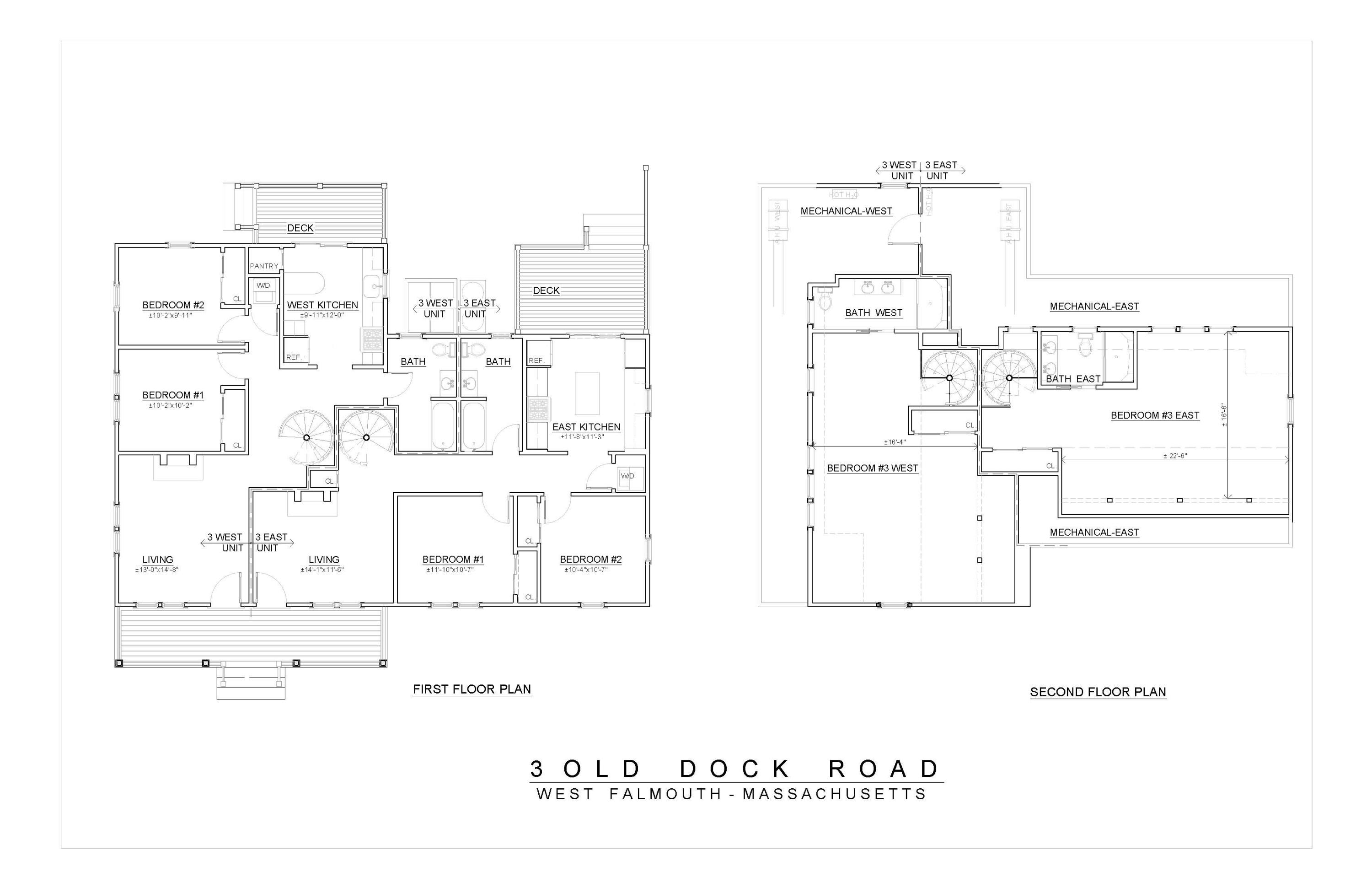 3 Old Dock Road, Unit WEST Falmouth, MA 02540 - Photo 22 of 22 Floor Plans - 3 Old Dock Rd