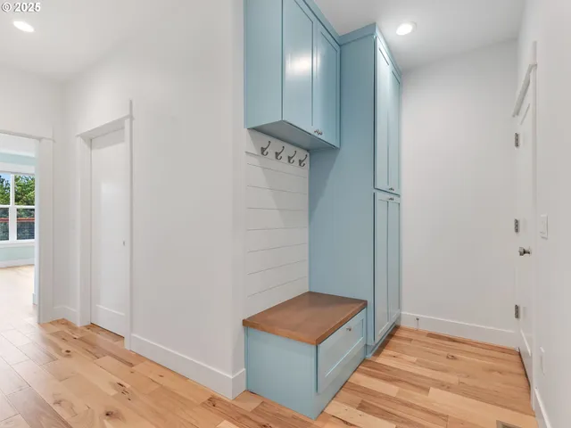 a view of a hallway with entryway