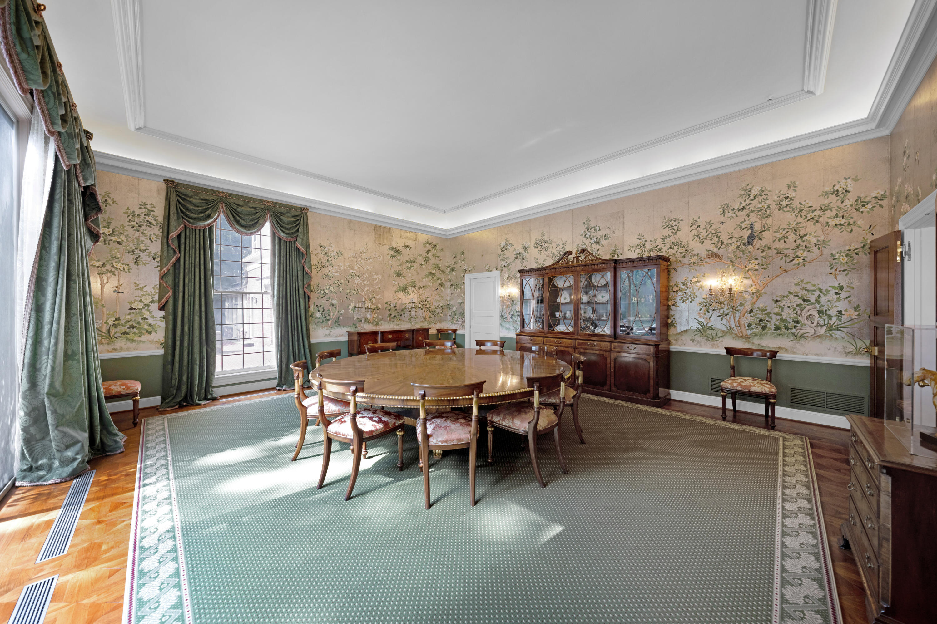 1 Runkenhage Road Darien, CT 06820 - Photo 11 of 33 a view of a dining room with furniture window and outside view