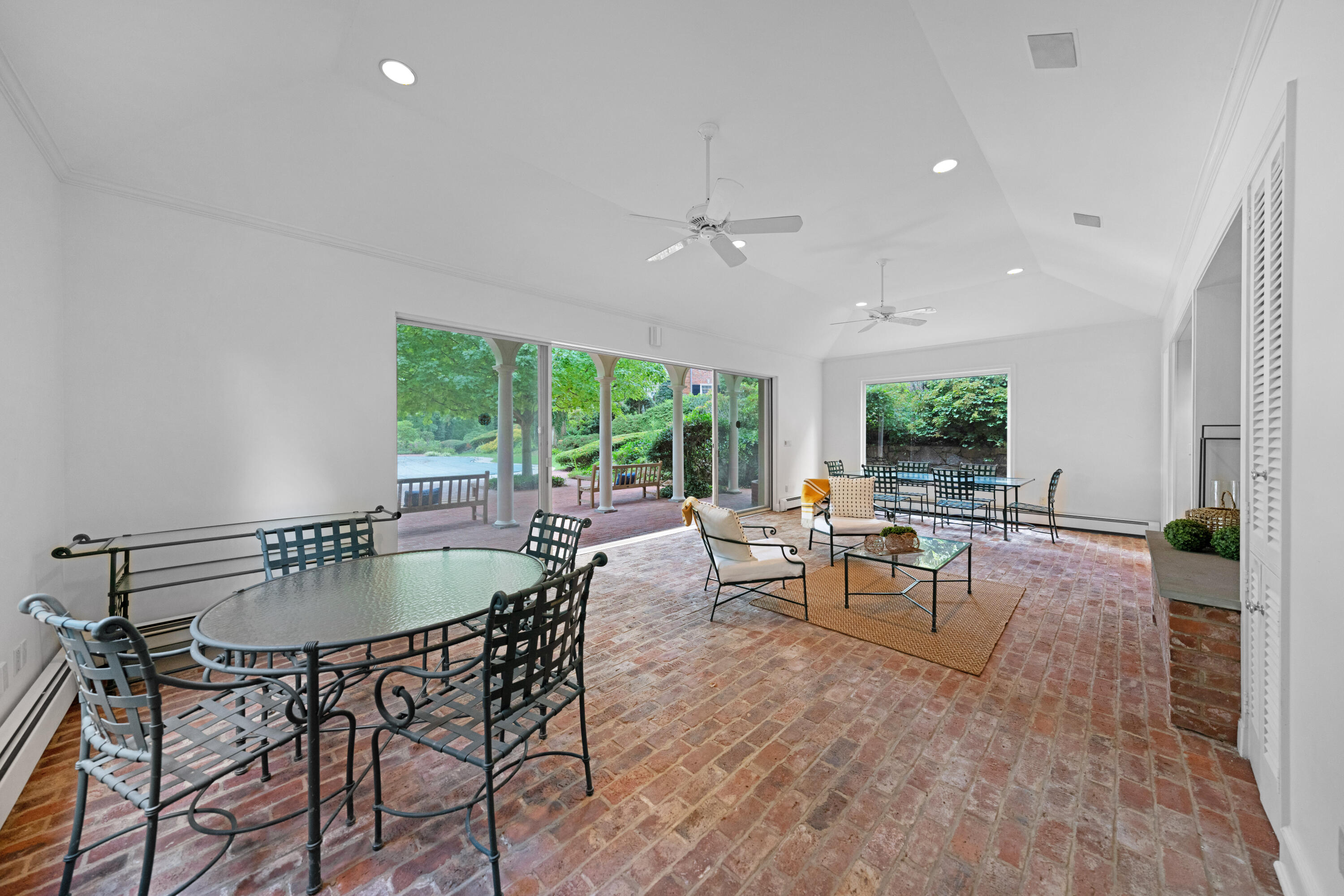 1 Runkenhage Road Darien, CT 06820 - Photo 27 of 33 a view of a dining room with furniture window and outside view