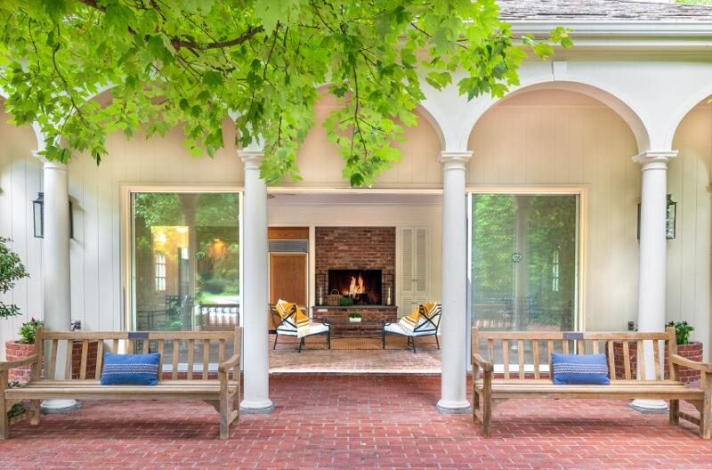 1 Runkenhage Road Darien, CT 06820 - Photo 29 of 33 a view of living room filled with furniture and a garden