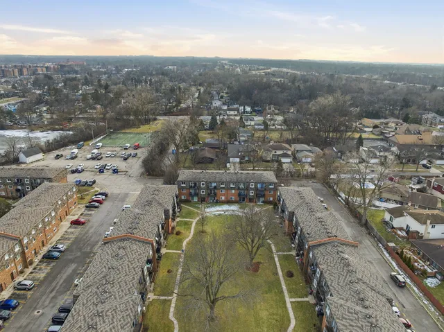 an aerial view of multiple house