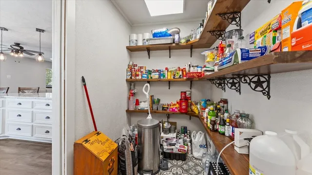 a view of storage and utility room