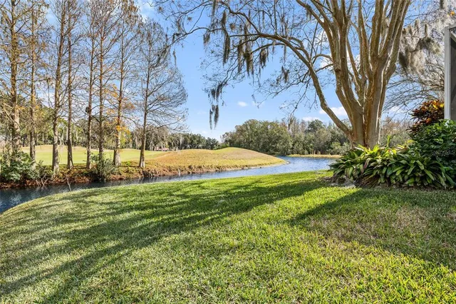 a view of backyard with green space