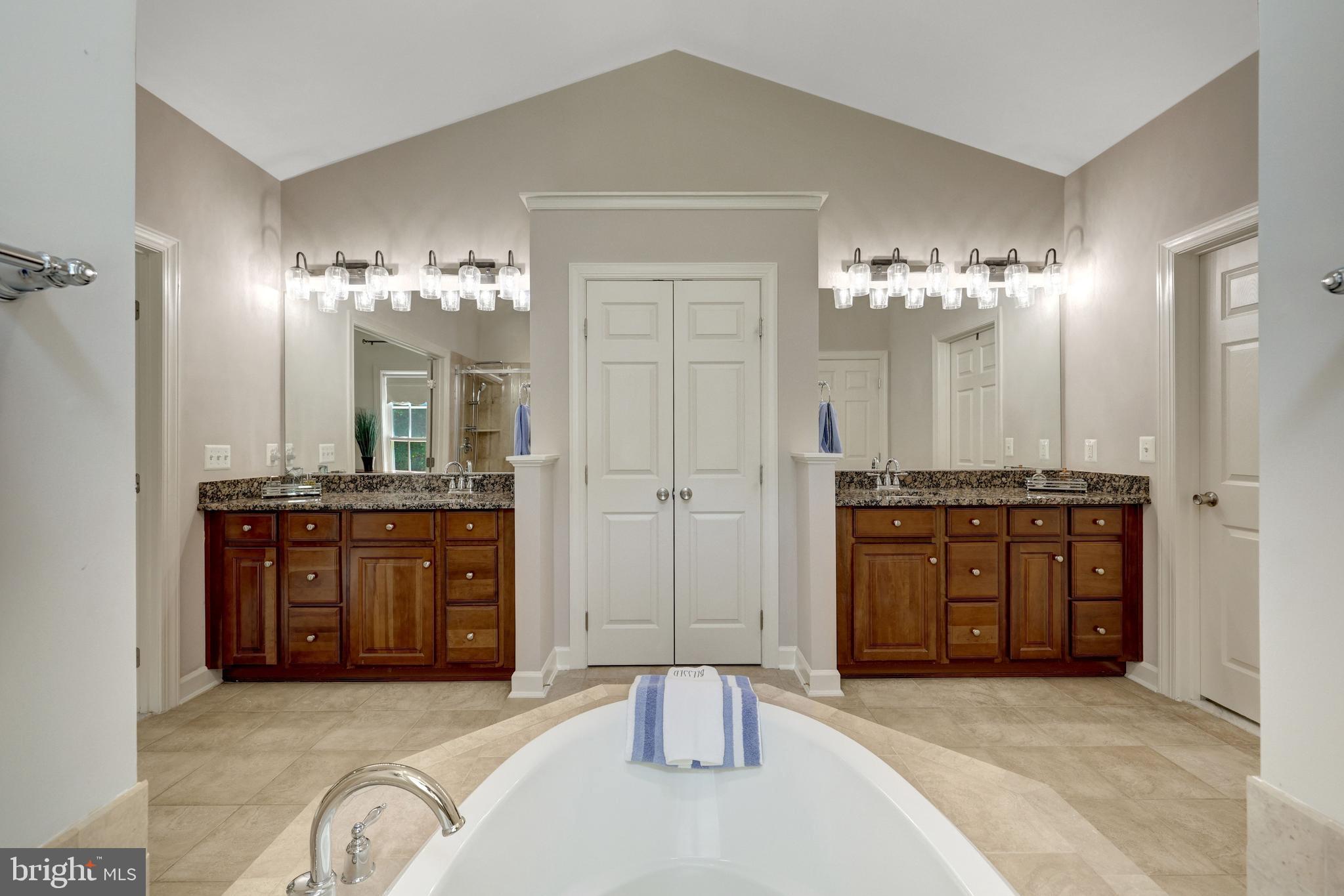 13650 Independence Ridge Nokesville, VA 20181 - Photo 40 of 98 Primary Ensuite Bath with Dual Granite Vanities