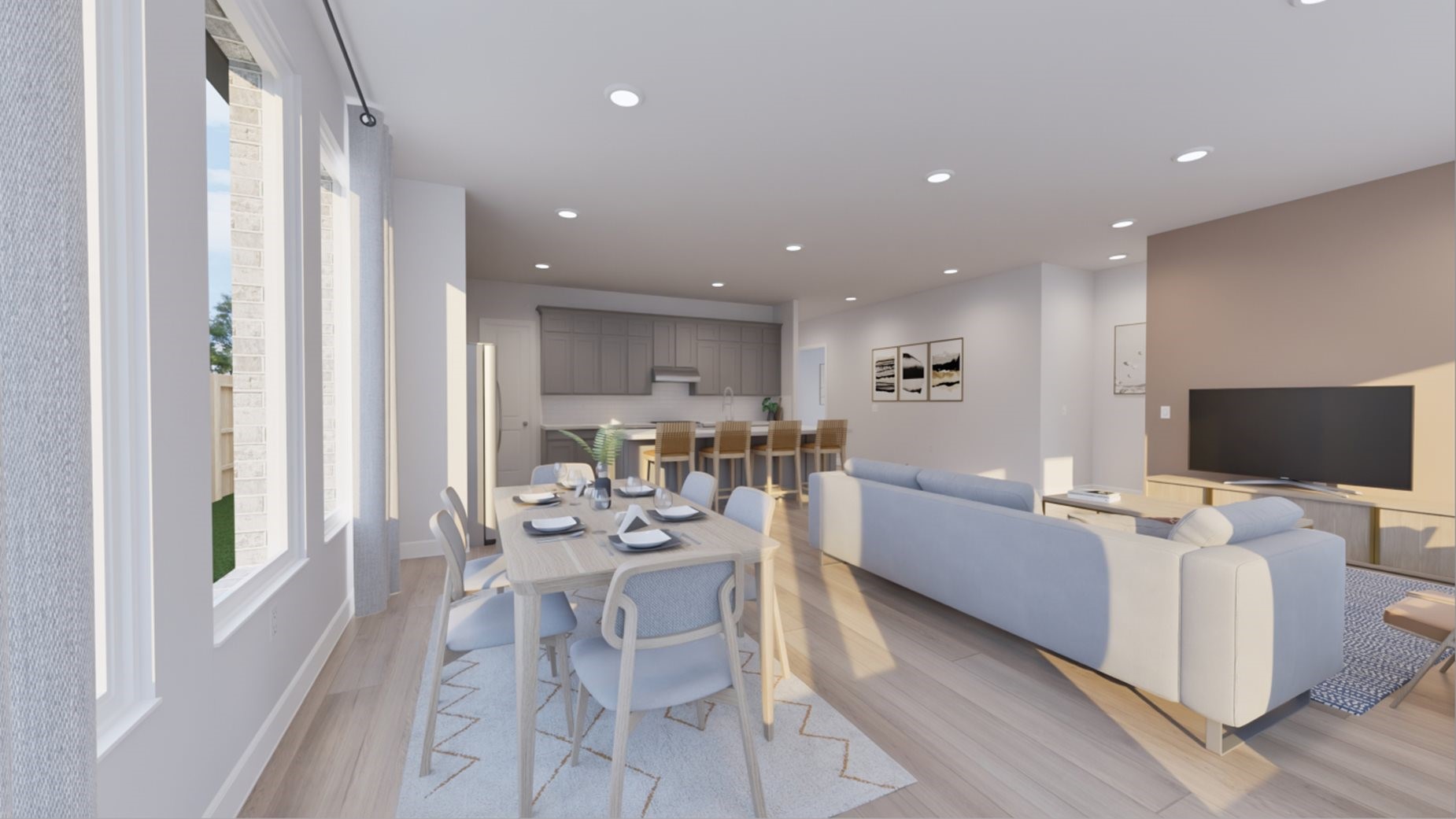 32114 Waterlily View Hockley, TX 77447 - Photo 15 of 26 a living room with furniture and a flat screen tv