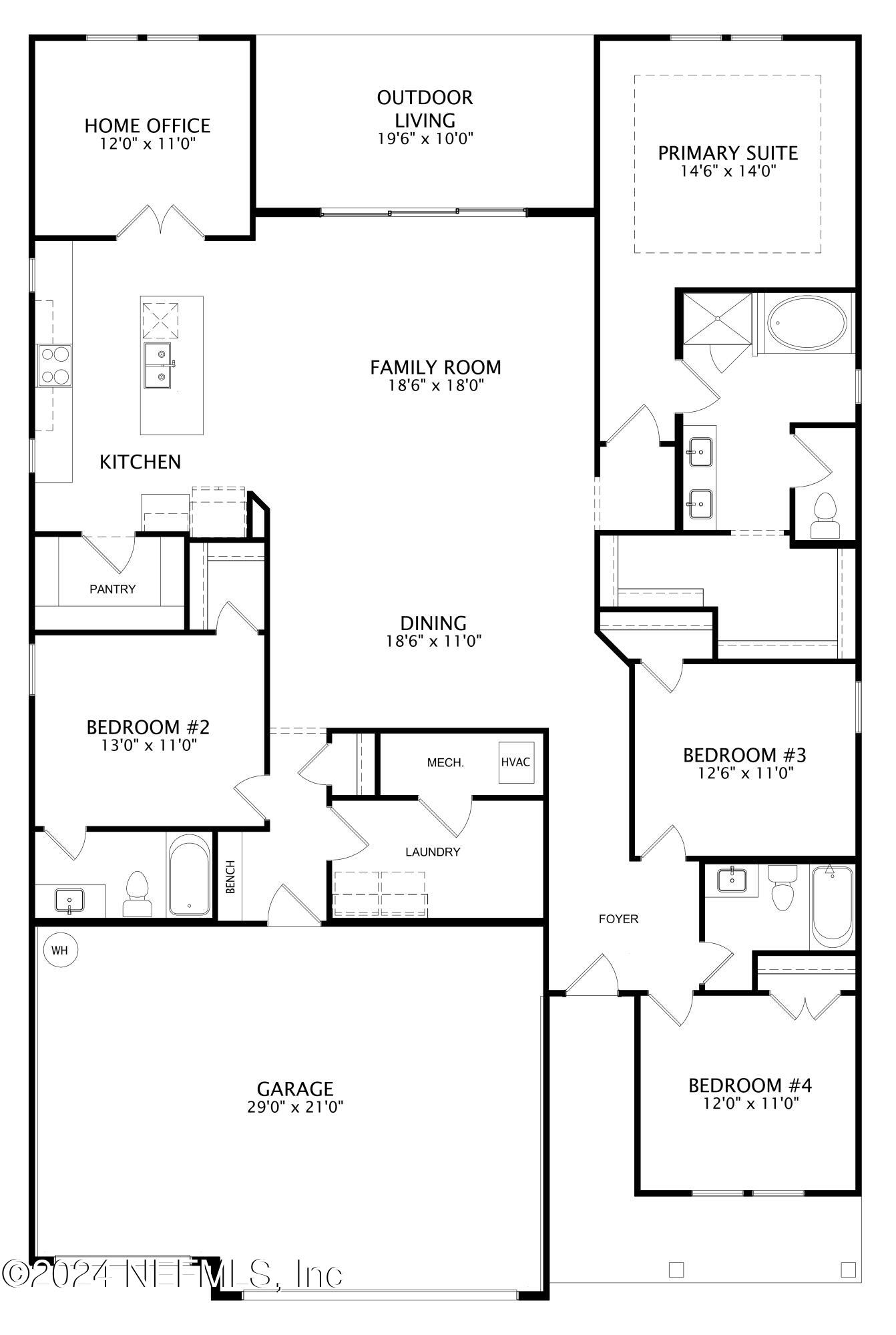 759 Goldenrod Drive St. Augustine, FL 32092 - Photo 4 of 4 Rosemary Floor Plan