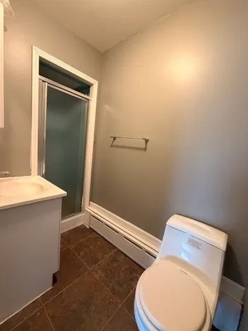 a bathroom with a toilet