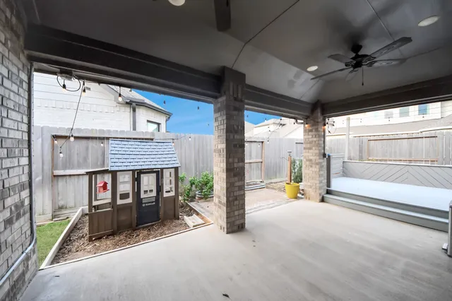 a view of outdoor space with seating space