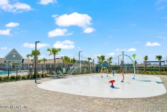 a view of a building with a garden