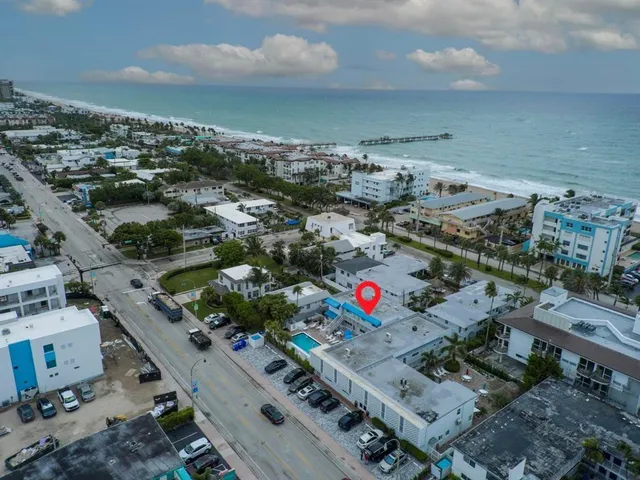 an aerial view of a city