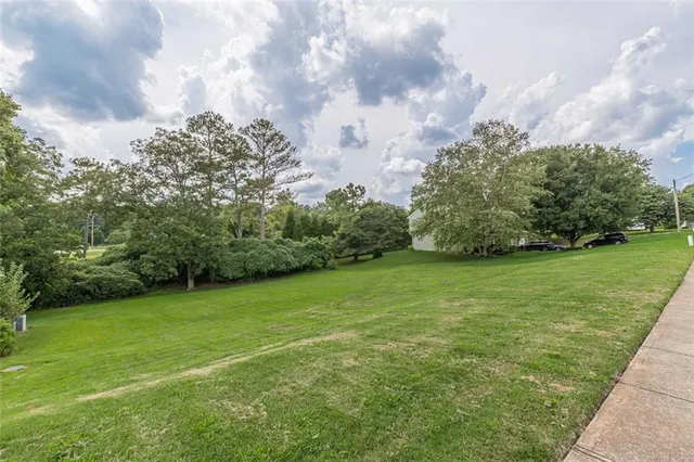 a view of a green yard