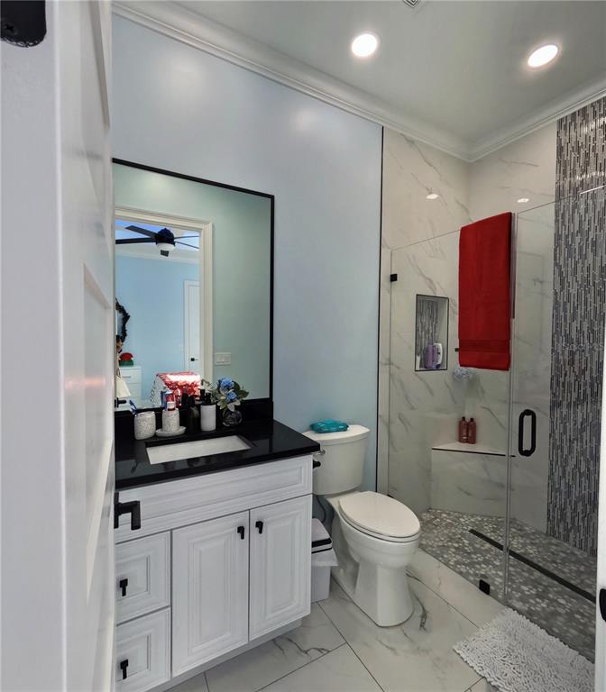 10112 Judy Road Dover, FL 33527 - Photo 21 of 49 a bathroom with a toilet sink and mirror