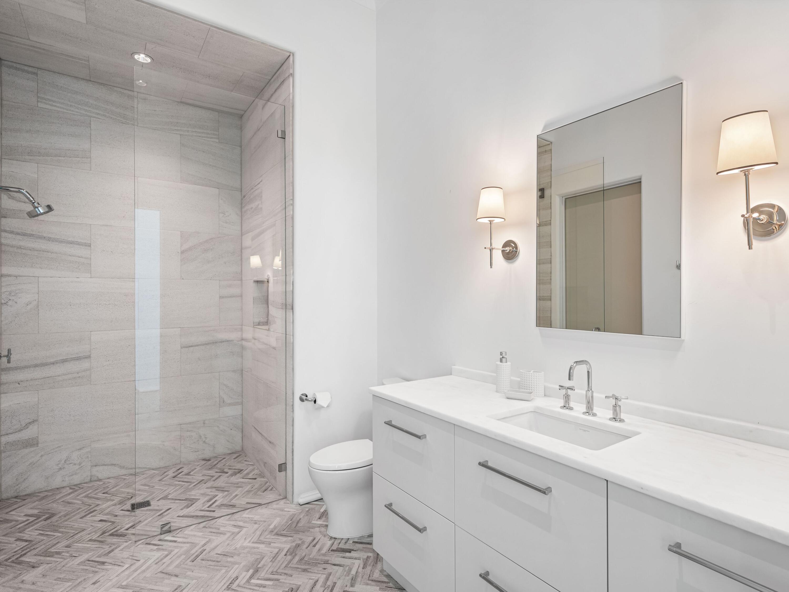 41 Elysee Ct Inlet Beach Inlet Beach, FL 32461 - Photo 40 of 68 a bathroom with a sink a toilet and shower