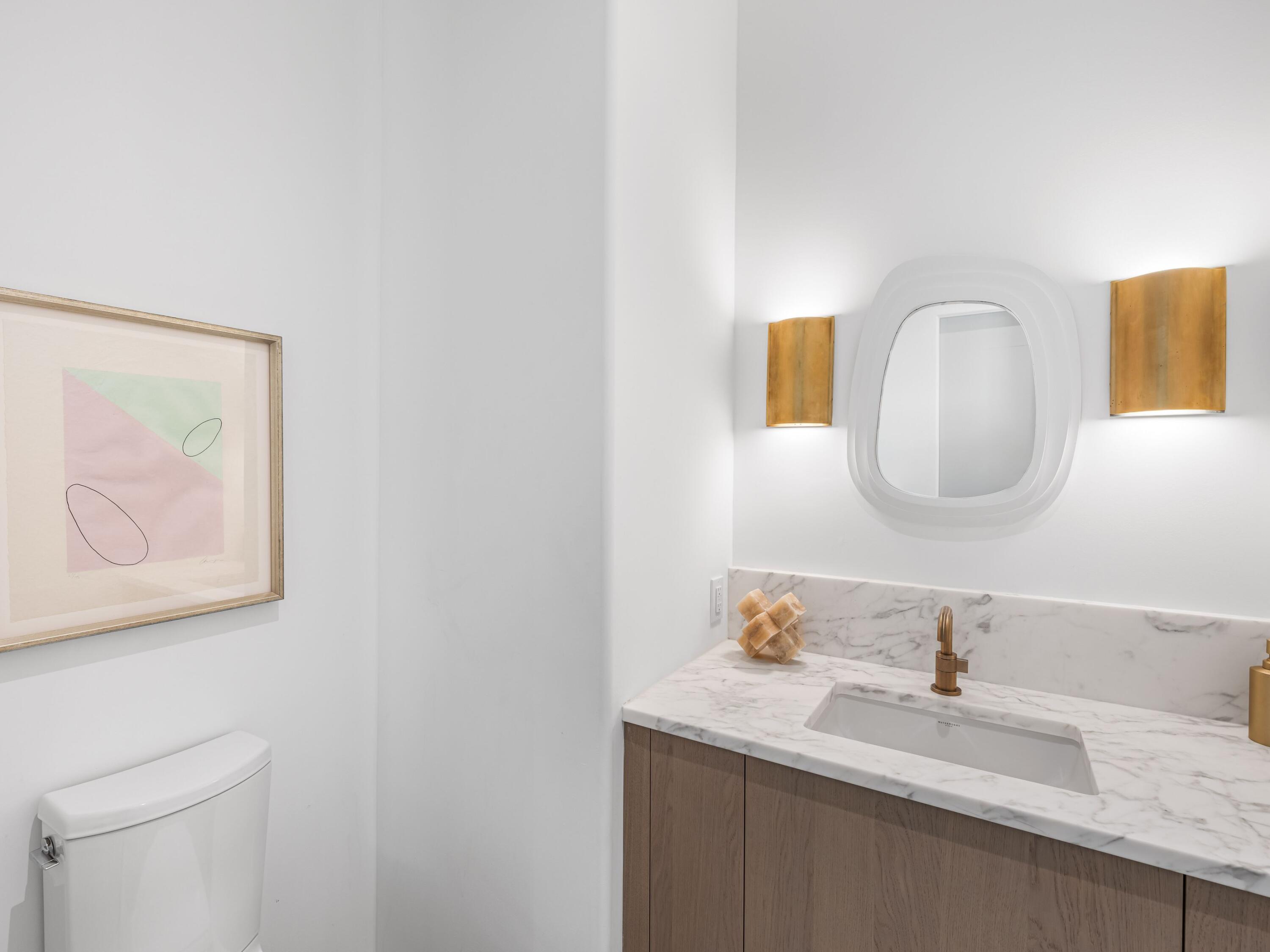 41 Elysee Ct Inlet Beach Inlet Beach, FL 32461 - Photo 50 of 59 a bathroom with a sink and a mirror