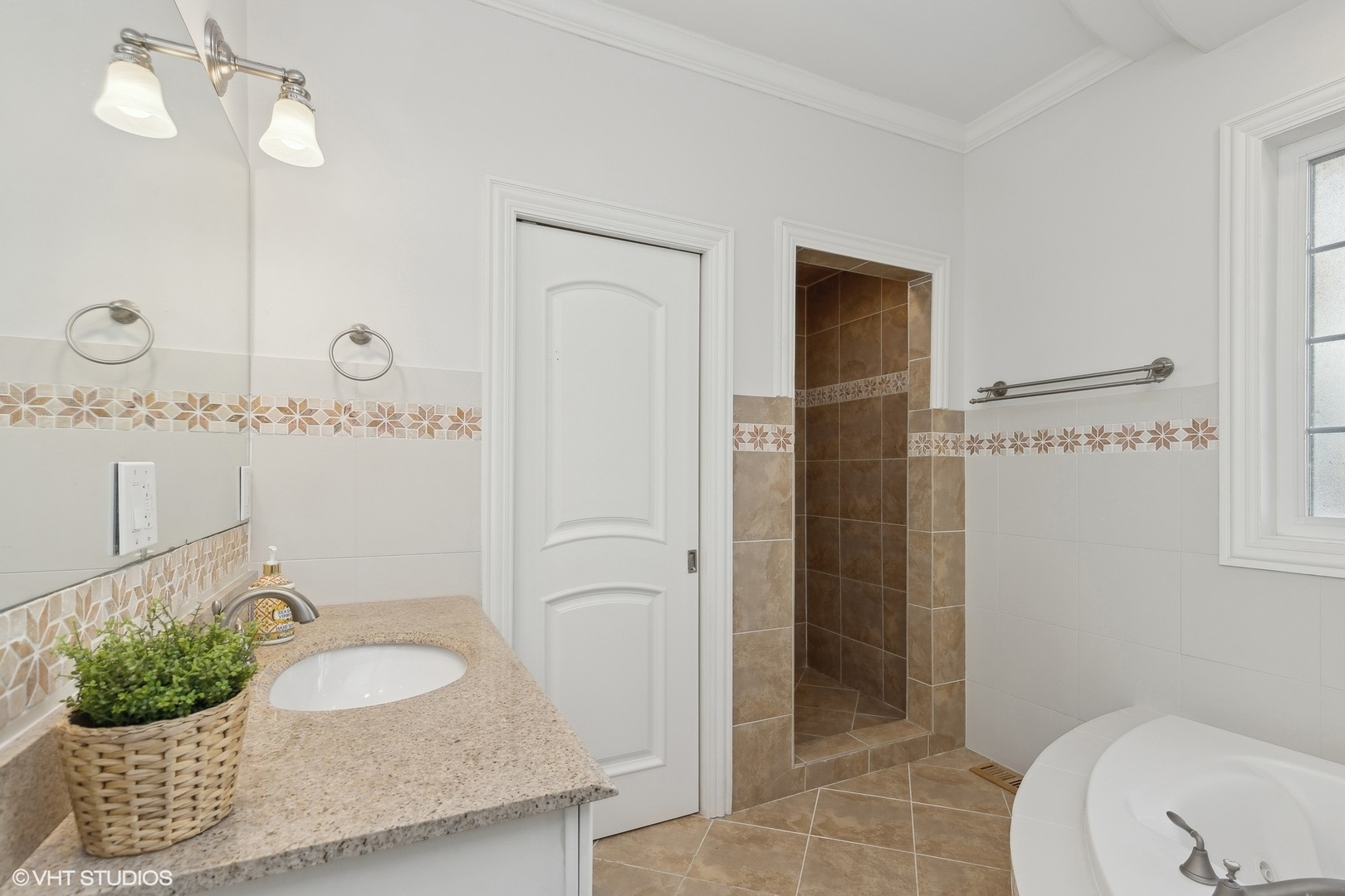 96 Washington Road Lake Forest, IL 60045 - Photo 10 of 20 a bathroom with a granite countertop sink a toilet and shower