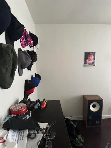 an empty room with a window