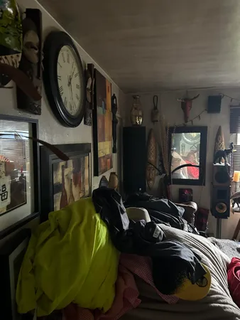 a storage room with washer and dryer