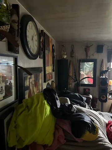 a storage room with washer and dryer