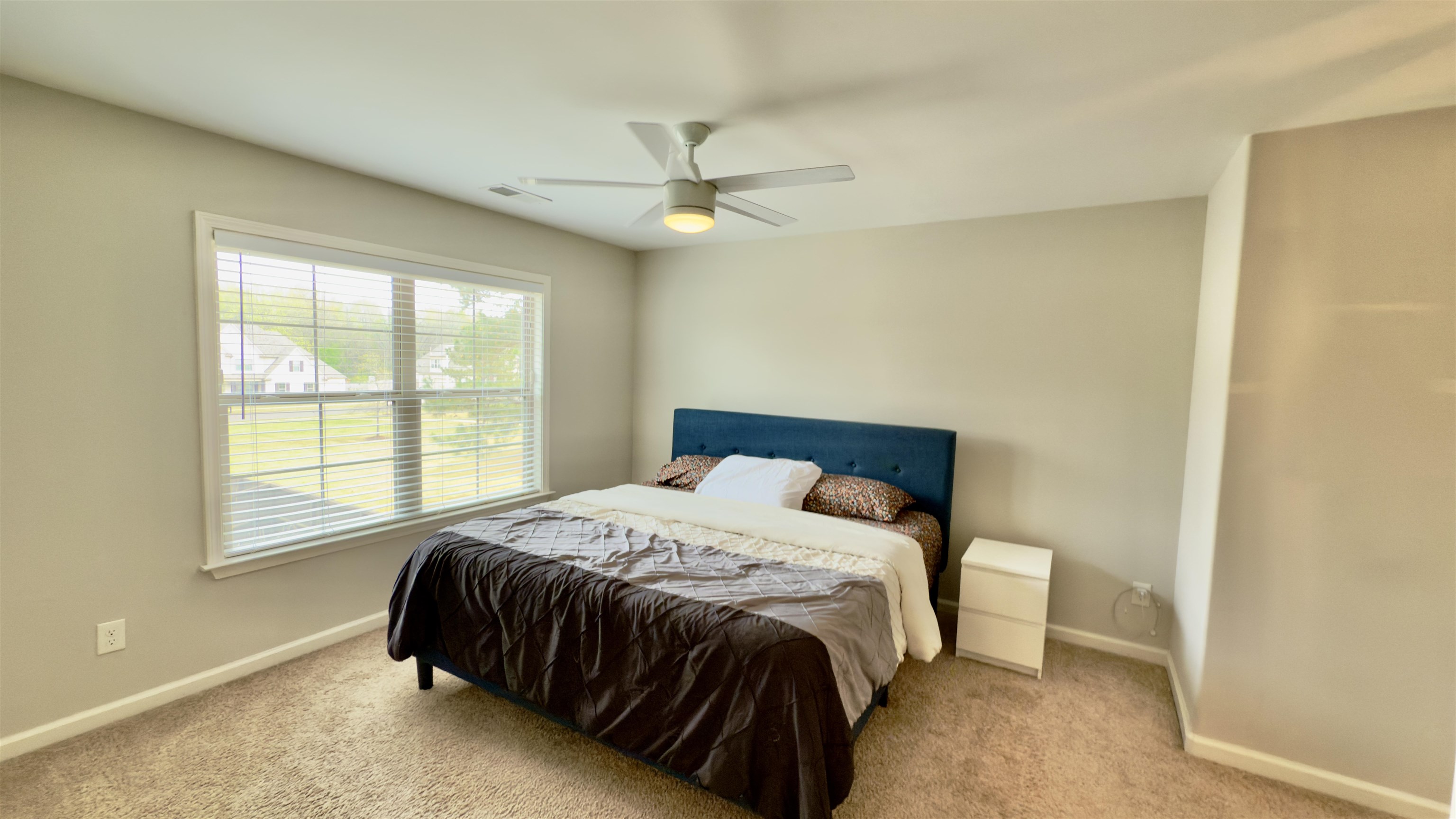 1280 Mountain Side Drive Collierville, TN 38017 - Photo 22 of 29 Bedroom featuring baseboards, visible vents, carpet flooring, and a ceiling fan