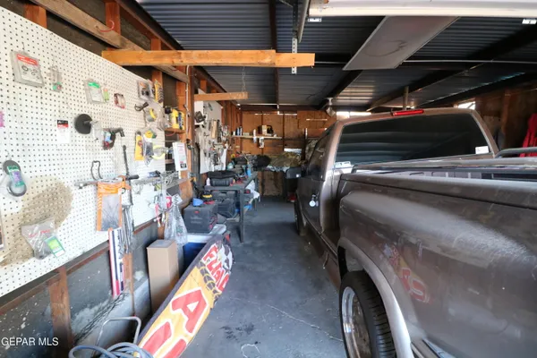 a view of a storage room