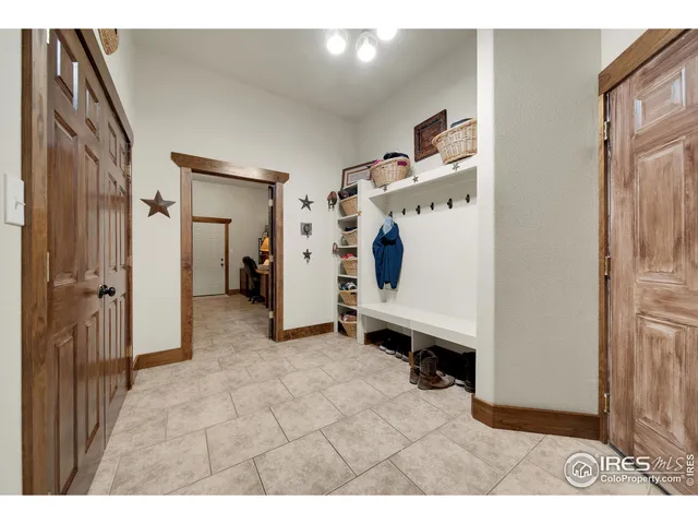 a view of an entryway with a bedroom