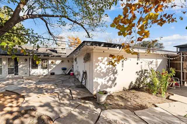 a view of a patio with a patio