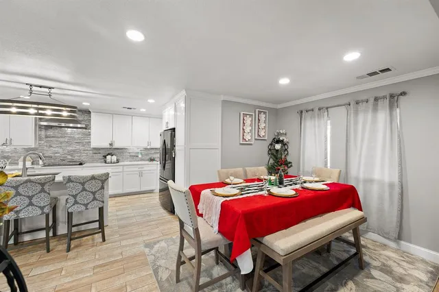 a bed room with a bed and furniture