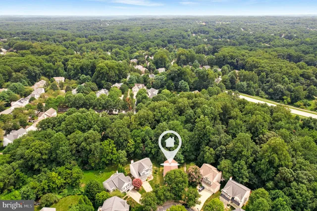 a view of a city with lush green forest