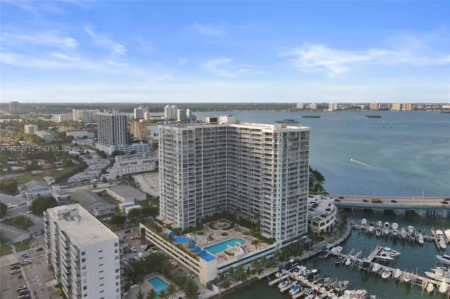 a view of a city with tall buildings
