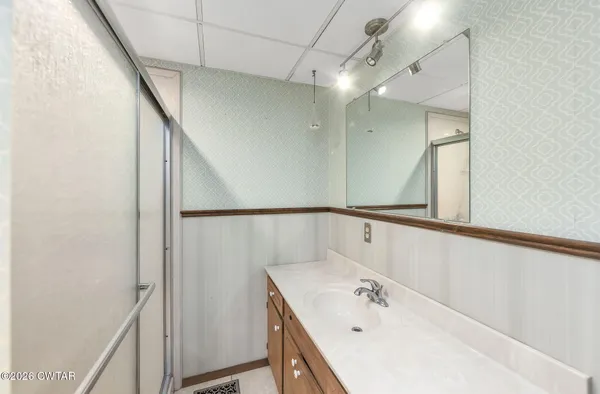 a view of hallway with stairs