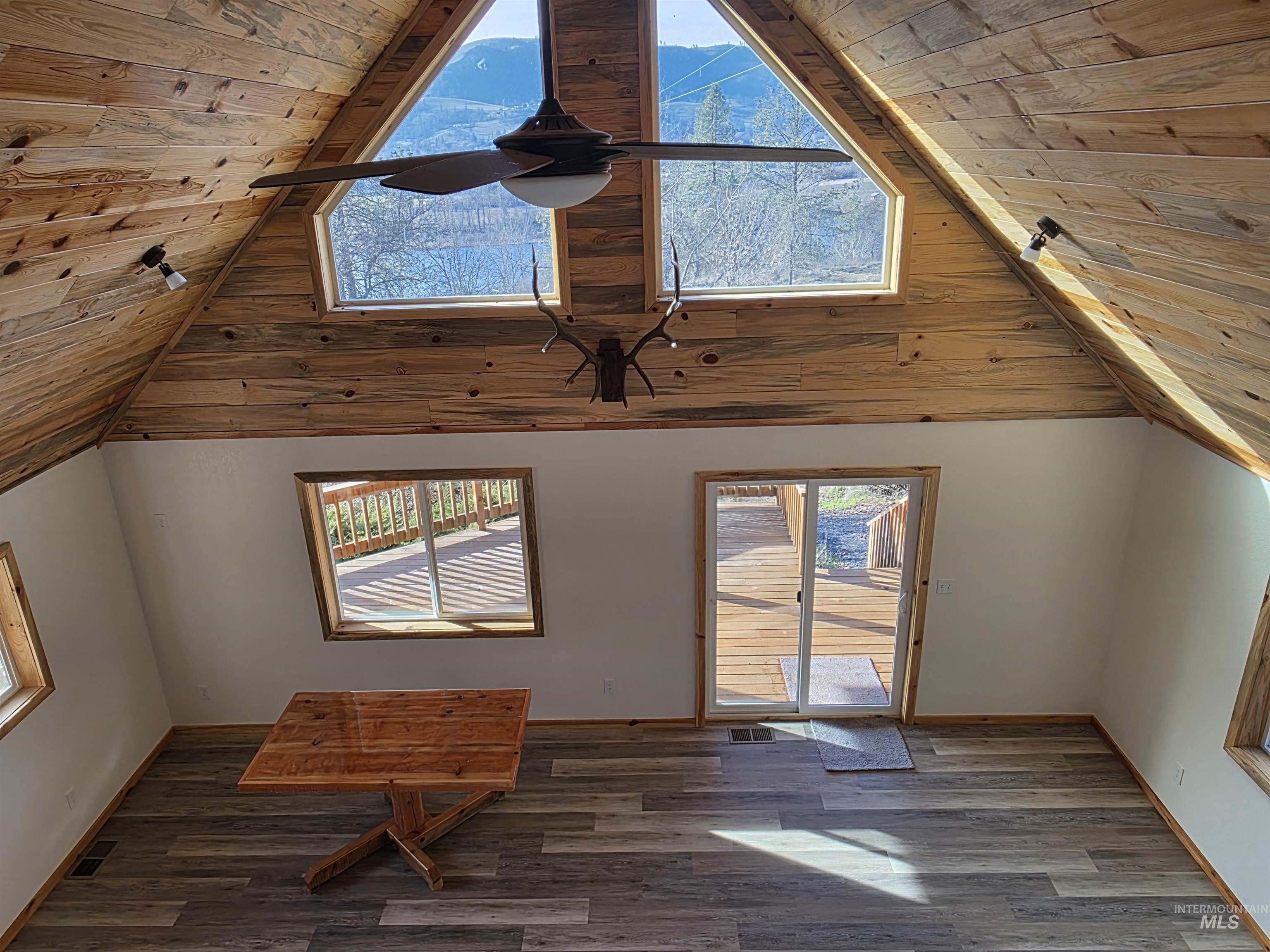 4157 Highway 12 Kamiah, ID 83536 - Photo 15 of 40 Interior space featuring wood finished floors and a ceiling fan