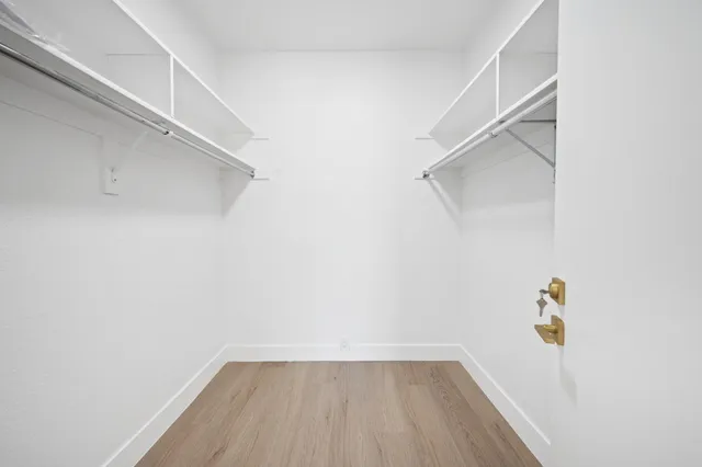 a view of small space with racks on the wall