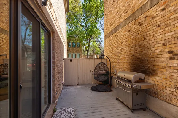 a backyard of a house with seating space